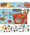Puzzle da 45 Pezzi - Puzzle + Stickers: The Pirates
