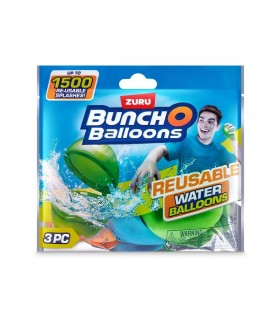 Bunch O Balloons -Water Balloons Riutilizzabili, 3PK Foilbag, 9pcs/PDQ