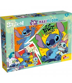 Puzzle da 24 Pezzi Gigante da Pavimento Double Face - Stitch Best Buds!