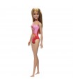 Barbie Beach Costume Rosa Capelli Biondi
