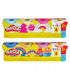 Play-Doh - 4 VASETTI SPECIALI AST. (coriandoli e brillantini)