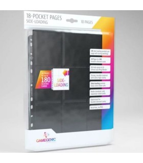 10 Fogli 18 Tasche Inserimento Laterale Gamegenic (NERO)