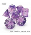 Set di 7 Dadi - Rubedo - Translucent Violet / Clear-Silver