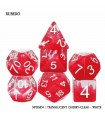 Set di 7 Dadi - Rubedo - Translucent Cherry / Clear-White