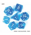 Set di 7 Dadi - Aion - Space Blue / White - White