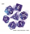 Set di 7 Dadi - Aion - Space Purple / Blue - White