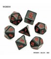 Set di 7 Dadi - Nigredo - Black - Red