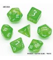 Set di 7 Dadi - Arcana - Glitter Slime - White