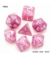 Set di 7 Dadi - Prima - Rose - White
