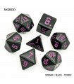 Set di 7 Dadi - Nigredo - Black - Purple