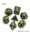 Set di 7 Dadi - Nigredo - Black - Yellow