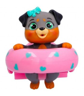 Bloopies - Floaties Dogs: Nero con Salvagente Rosa