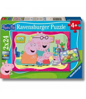 2 Puzzle da 24 Pezzi - Peppa Pig