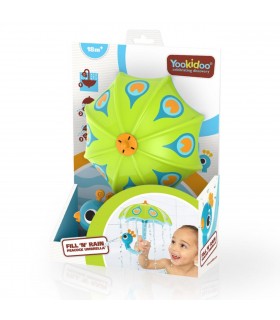 Yookidoo - Fill 'N' Rain Peacock Umbrella - Green