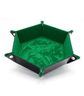 CritStones Foldable Dice Tray - Dragon Skin Edition - Green