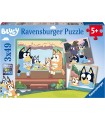 3 Puzzle da 49 Pezzi - Bluey