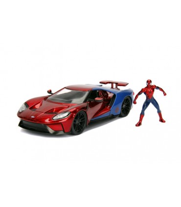 Marvel Spider-Man Ford GT del 2017 in scala 1:24 con personaggio di Spider-Man in die cast
