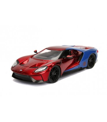 Marvel Spider-Man Ford GT del 2017 in scala 1:24 con personaggio di Spider-Man in die cast