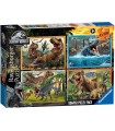 4 Puzzle da 100 Pezzi - Jurassic World