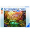 Puzzle da 500 Pezzi - La terra dei dinosauri