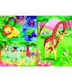 3 Puzzle da 48 Pezzi - Animali Savana