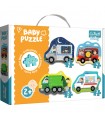 4 Puzzle in 1 Sagomato - Baby Classic: Veicoli e Lavori