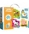4 Puzzle in 1 Sagomato - Baby Classic: Animali della Fattoria