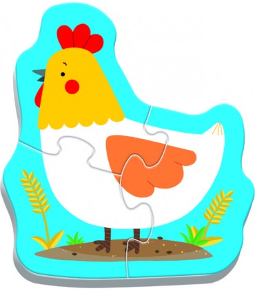 4 Puzzle in 1 Sagomato - Baby Classic: Animali della Fattoria