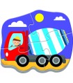 4 Puzzle in 1 Sagomato - Baby Classic: Veicoli al Cantiere