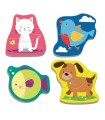 4 Puzzle in 1 Sagomato - Baby Classic: Animali