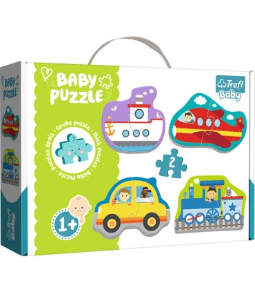 4 Puzzle in 1 Sagomato - Baby Classic: Trasporti