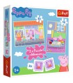 2 Puzzle in 1 + Memos - Peppa Pig: La Giornata di Peppa