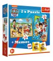 2 Puzzle in 1 + Memos - Paw Patrol al Salvataggio