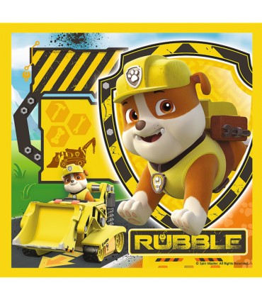 3 Puzzle in 1 Paw Patrol Marshall Rubble e Chase