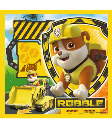 3 Puzzle in 1 Paw Patrol Marshall Rubble e Chase