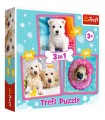 3 Puzzle in 1 - Cagnolini nel Bagno