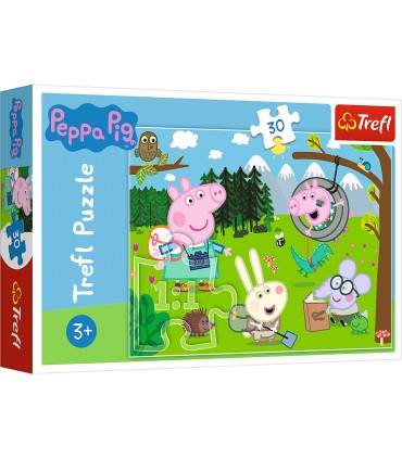 Puzzle da 30 Pezzi - Peppa Pig: Escursione nella Foresta