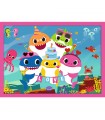 4 Puzzle in 1 Baby Shark Famiglia di Squali