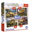 4 Puzzle in 1 - Dinosauri Interessanti