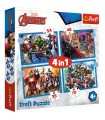 4 Puzzle in 1 - Avengers: Gli Impavidi Avengers