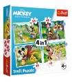 4 Puzzle in 1 - Disney: La Buona Giornata di Topolino