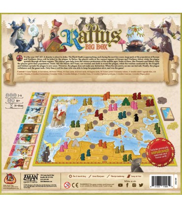 Rattus: Big Box - Gioco da Tavolo Strategico per 2-6 Giocatori, Ambientato nel Medioevo, Espansioni Incluse, 45 Minuti di Gioco