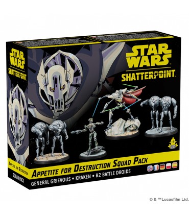 Star Wars: Shatterpoint - Appetite for Destruction - Set Generale Grievous e Droidi - Gioco Strategico - Miniature da Montare - 