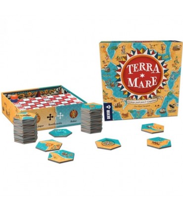 Terra Mare - Gioco da Tavolo Strategico per 2-4 Giocatori, Esplora e Costruisci in 40 Minuti, Divertimento per Famiglie!