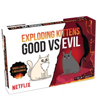 Exploding Kittens: Good Vs Evil - Gioco da Tavolo Strategico per 2-5 Giocatori, Divertimento e Risate in Famiglia!