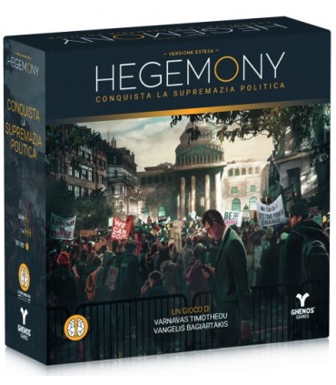 Hegemony - Versione Estesa: Gioco Strategico di Politica e Economia per 1-4 Giocatori con Espansione Crisi and Control - Ghenos
