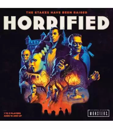 Horrified - Gioco da Tavolo Cooperativo di Avventura con Mostri Iconici | 1-5 Giocatori, 60 Minuti di Suspense, Miniature di Qua