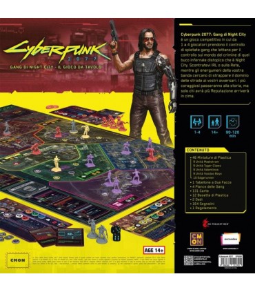 Cyberpunk 2077: Gangs di Night City - Gioco da Tavolo di Strategia per 1-5 Giocatori con Miniature e Combattimento