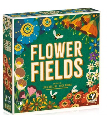 Flower Fields - Gioco di Piazzamento Tessere Strategico per Famiglie | 1-4 Giocatori, Divertimento e Creatività | Ghenos Games
