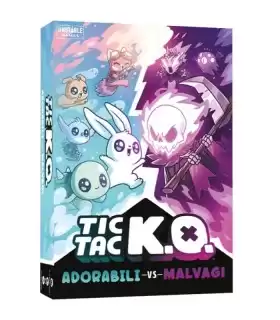 Tic Tac K.O. - Adorabili Vs. Malvagi | Gioco di Carte Strategico per 2-4 Giocatori, Età 8+, 45 Minuti di Divertimento!